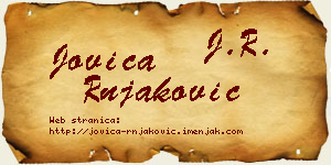 Jovica Rnjaković vizit kartica